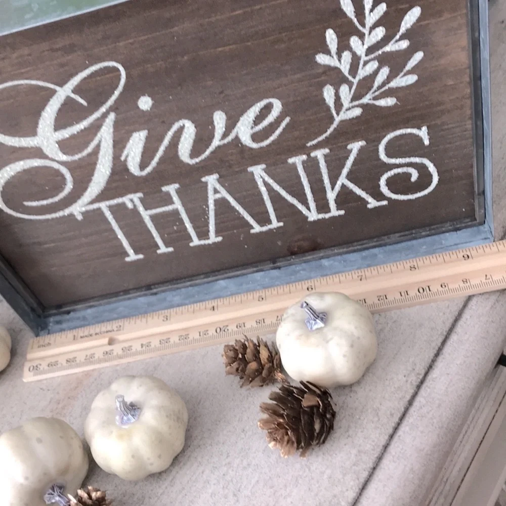 Rustic Farmhouse Fall Harvest wood and galvanized metal decor sign